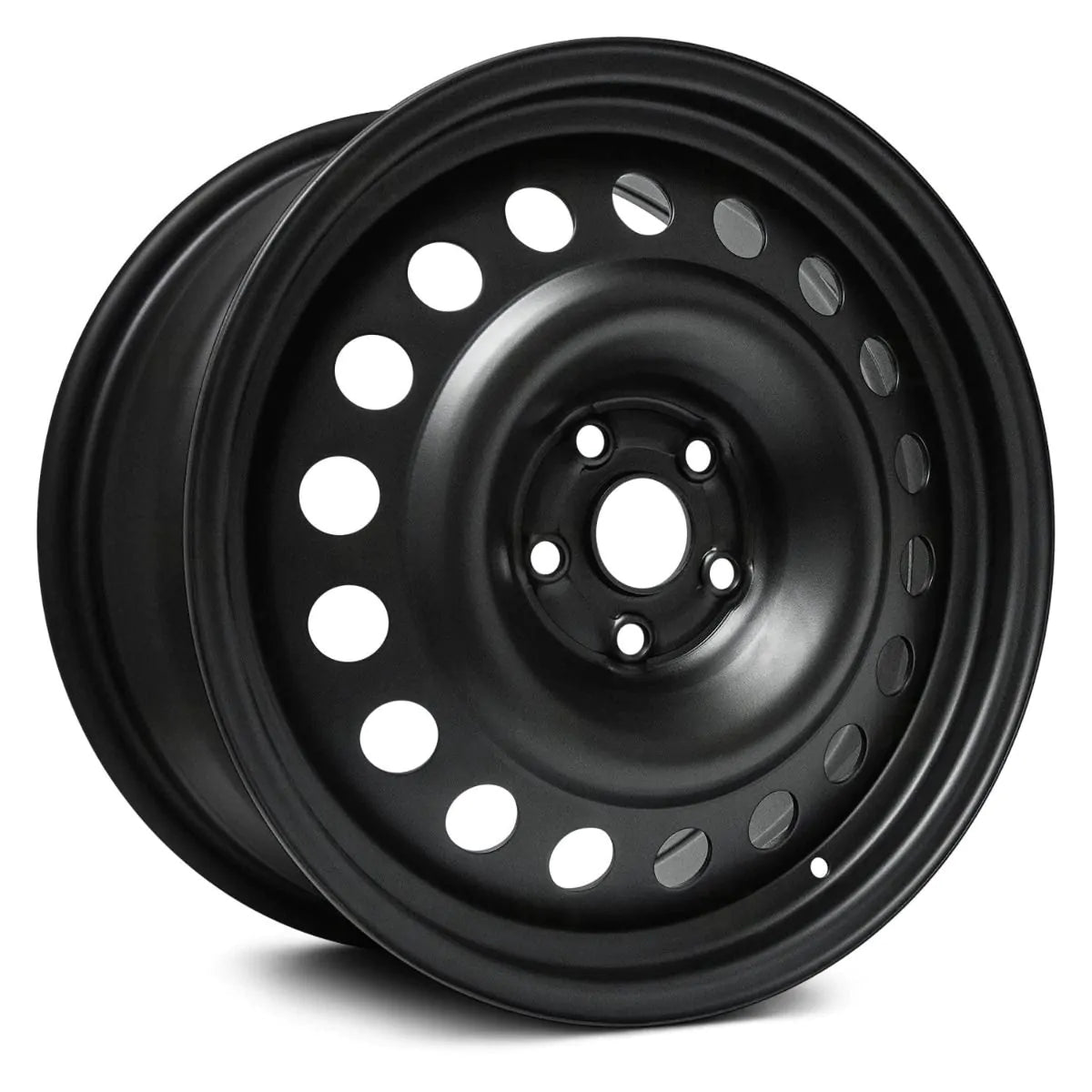 Black steel wheel rim