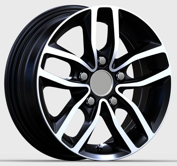 Complete wheel 185R14C 104/102N KENDA KR101 EV42NI-N + 5.5Jx14 Alu 5/66.6/112 ET30 15C60 Black Polish YL8319