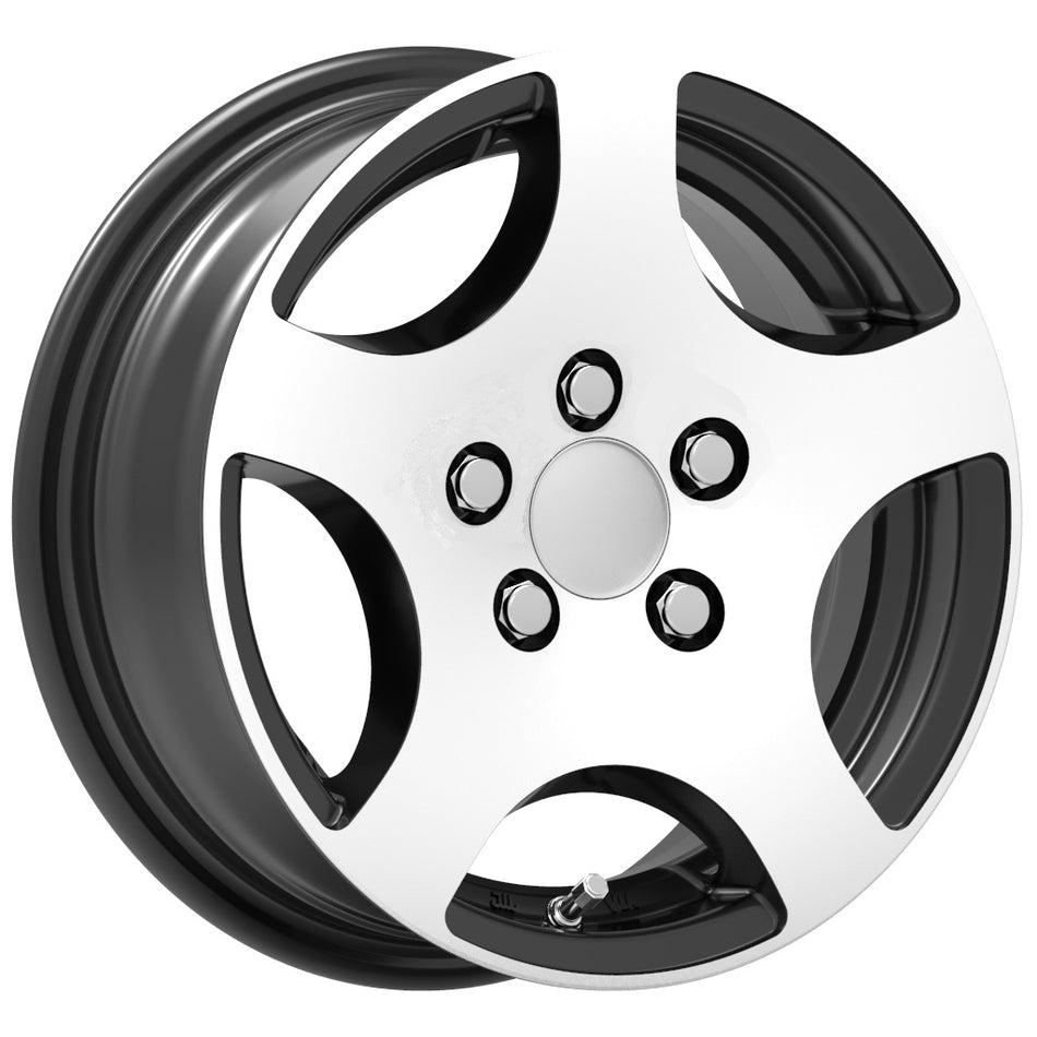 Complete wheel 165R13C 96/94N KENDA KR500 Winter Trailer M+S 3PMSF+ 5Jx13 5/67/112 ET30 16R12 Black Alloy STUDDED RIGHT